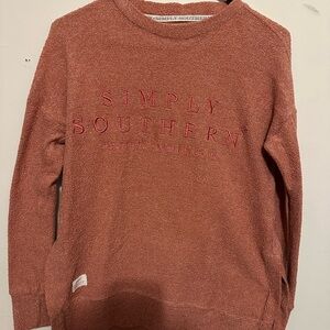 Simply Southern Women's Coral Sweatshirt